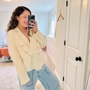 Revolve House of Harlow 1960 Cream Blazer Jacket Large